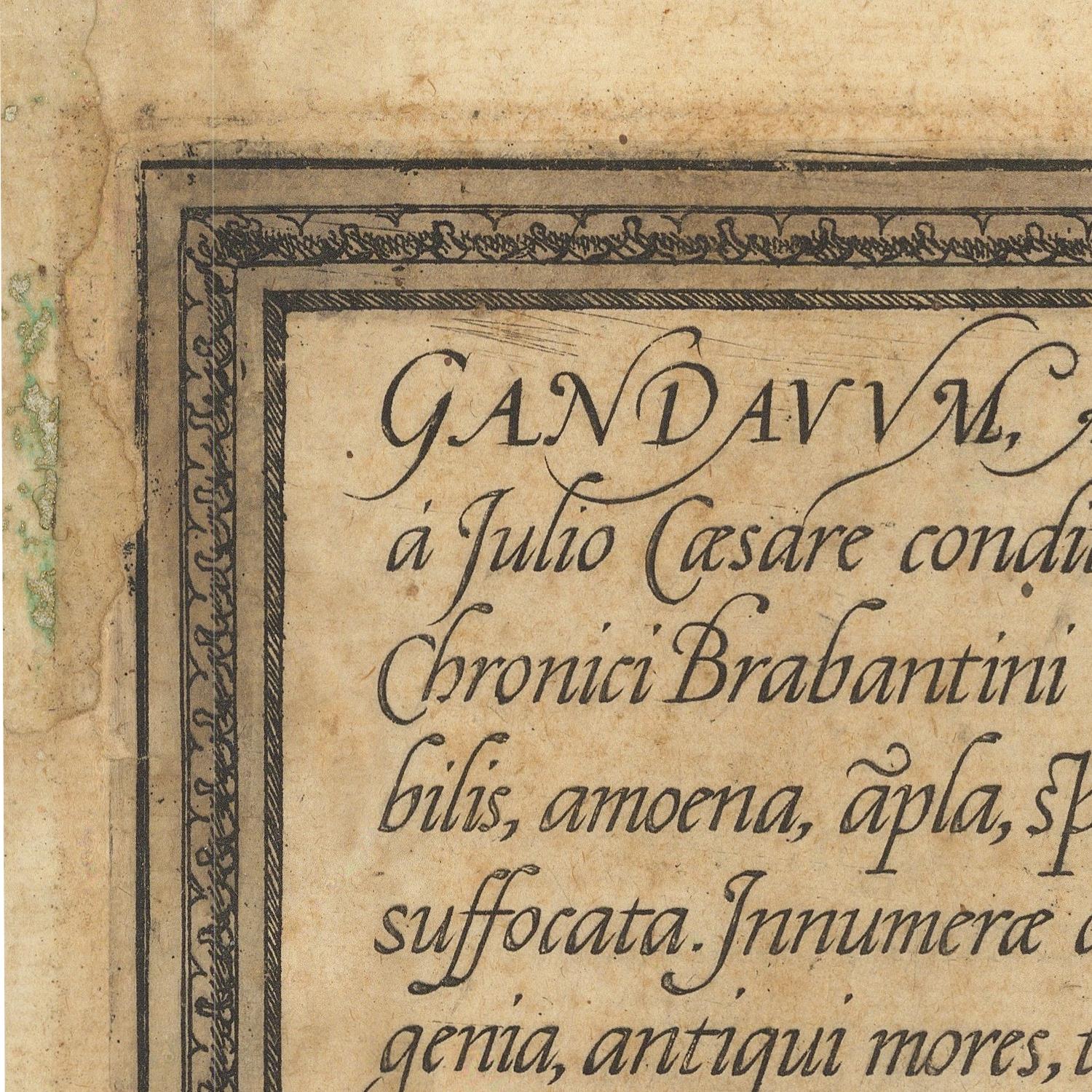 Close-up of an old document with text and decorative border
