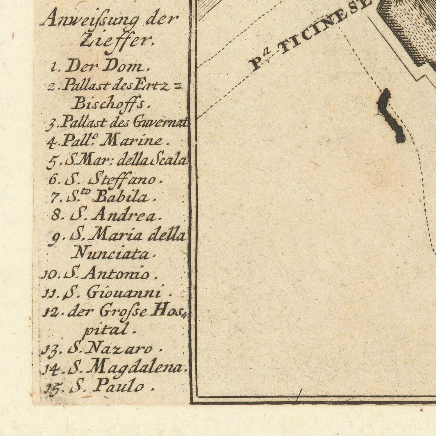 Vintage map with text labels on a beige background
