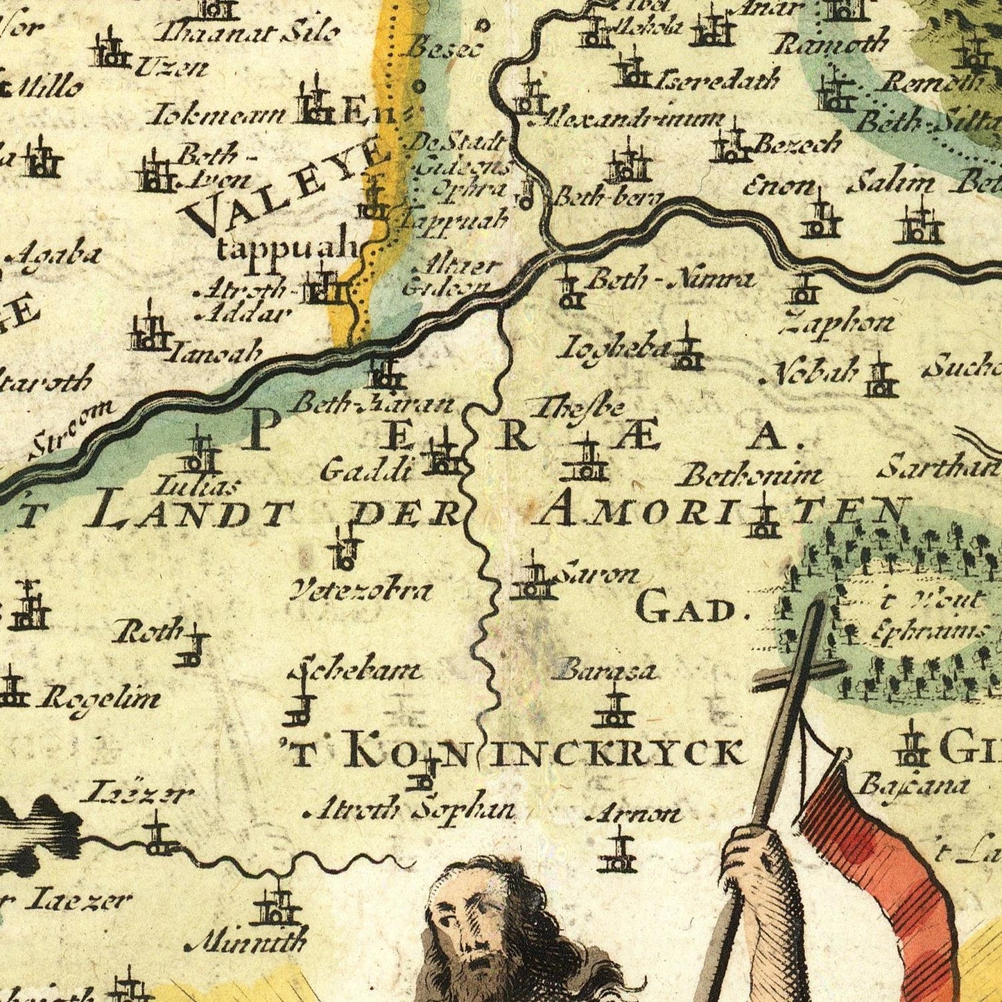 detail of the map from the centre 
