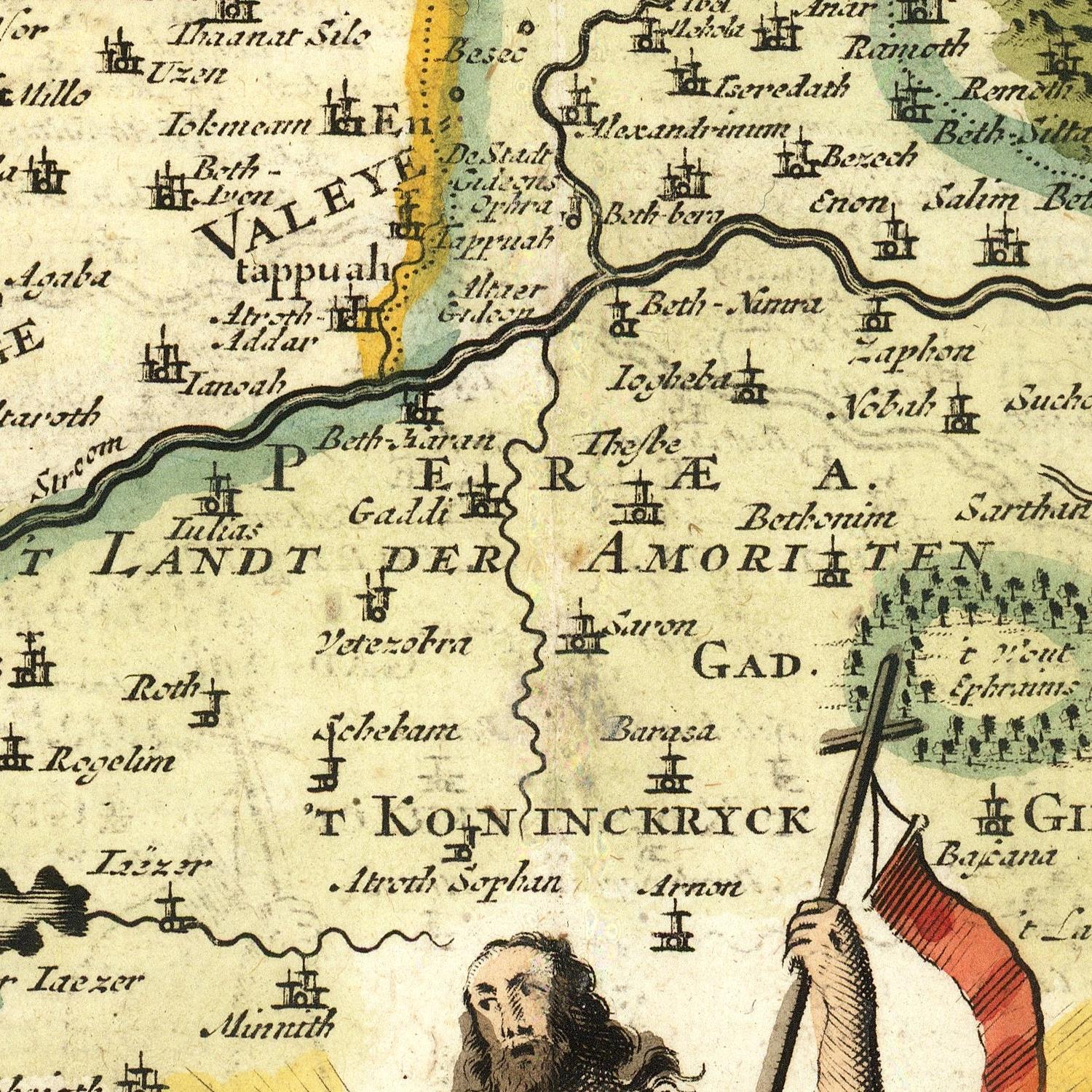 detail of the map from the centre 
