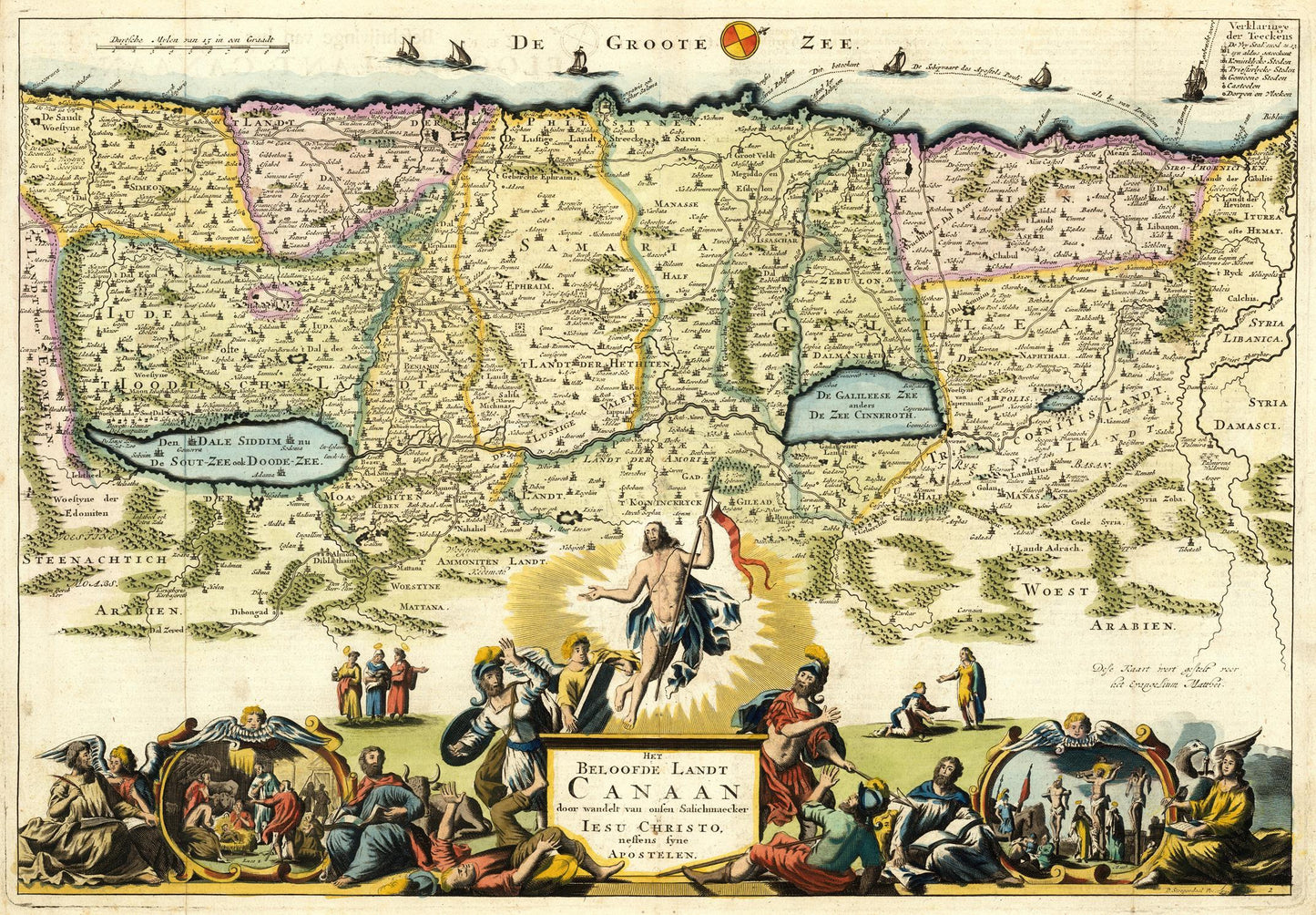 presentation of the map reproduction without a frame
