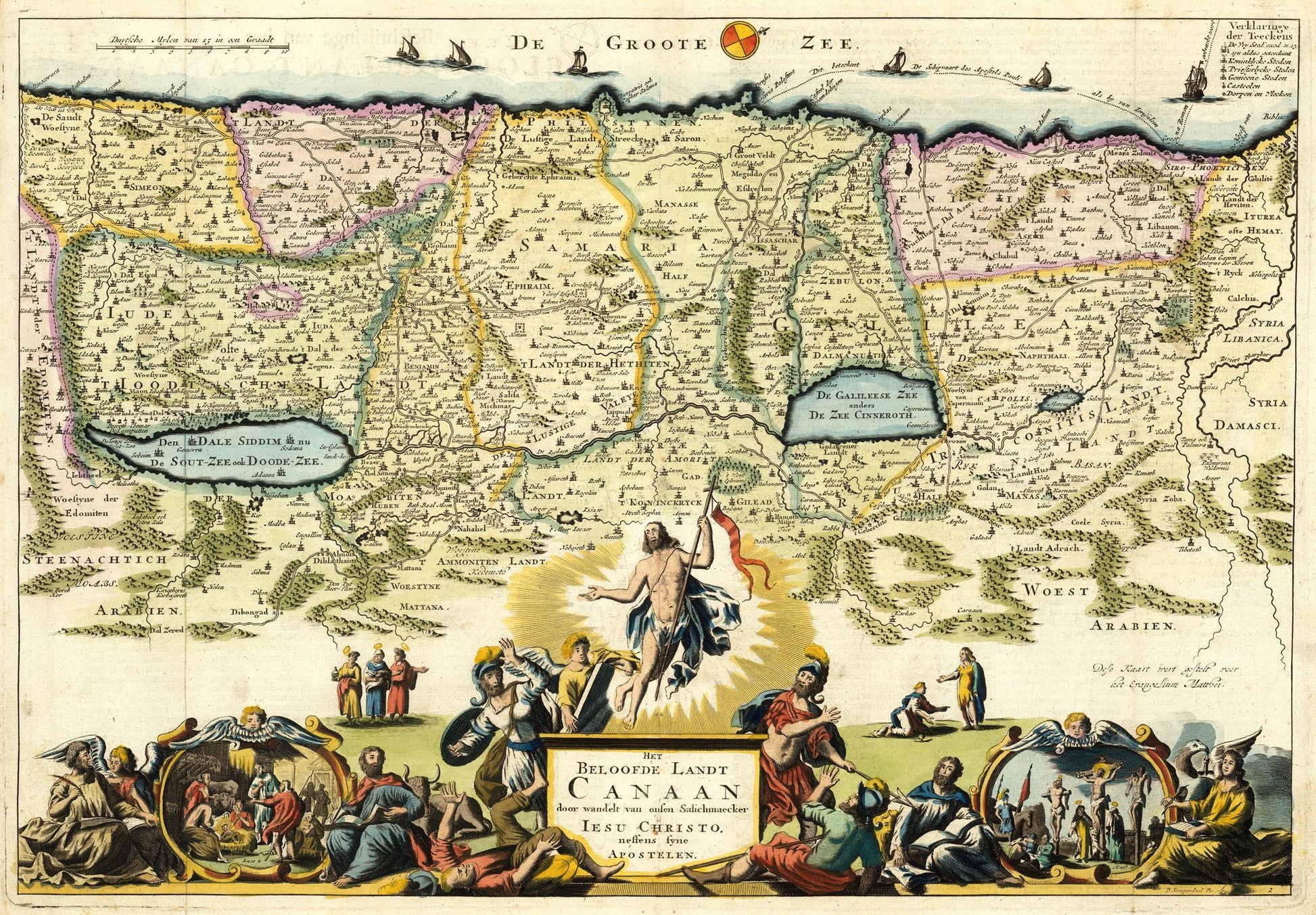 presentation of the map reproduction without a frame
