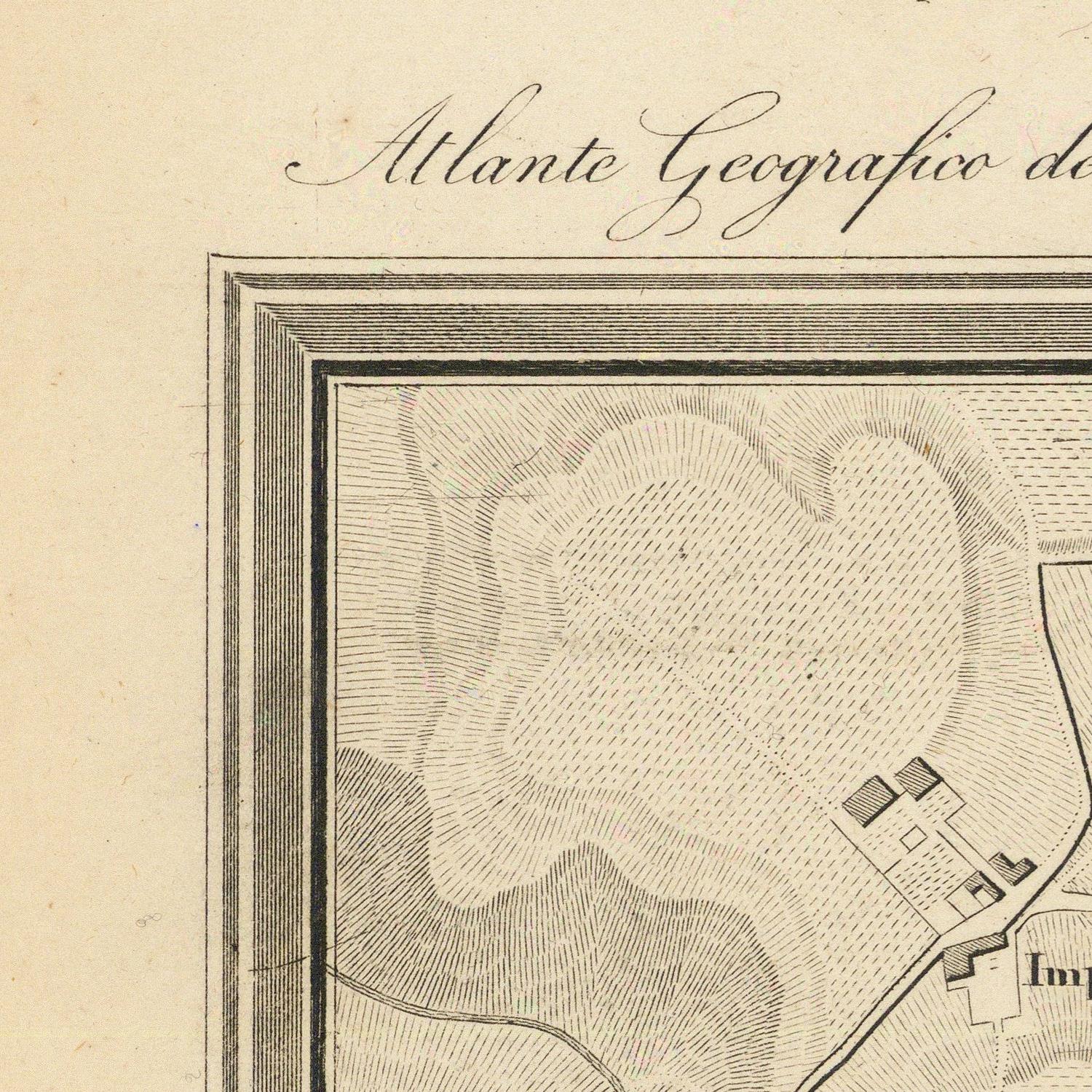 Vintage map with 'Atlante Geografico' text at the top