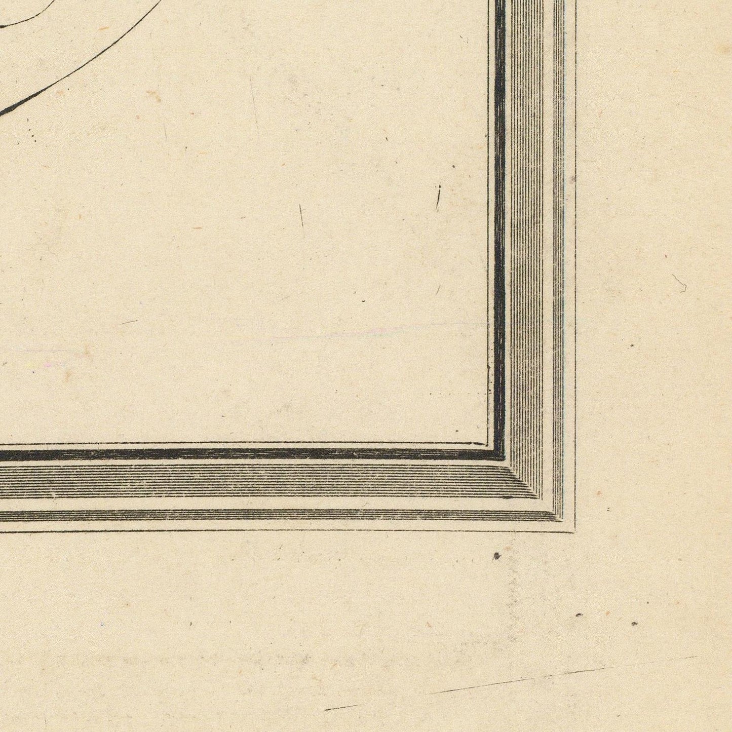 Close-up of a framed artwork on beige paper