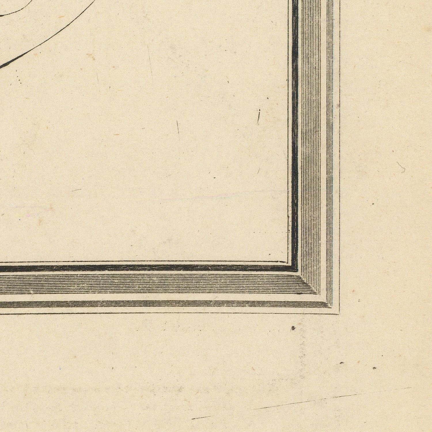 Close-up of a framed artwork on beige paper