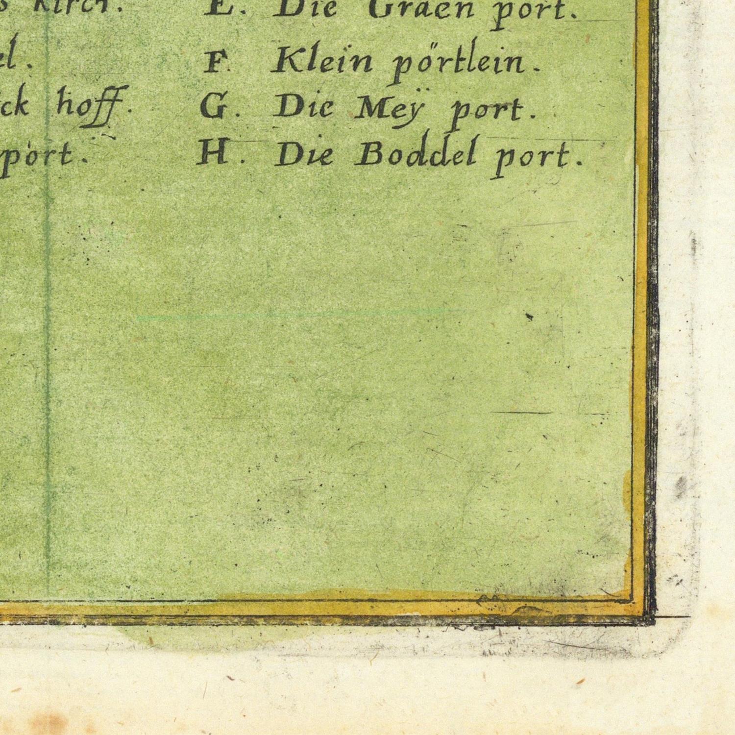 Text on a green background with a gold border