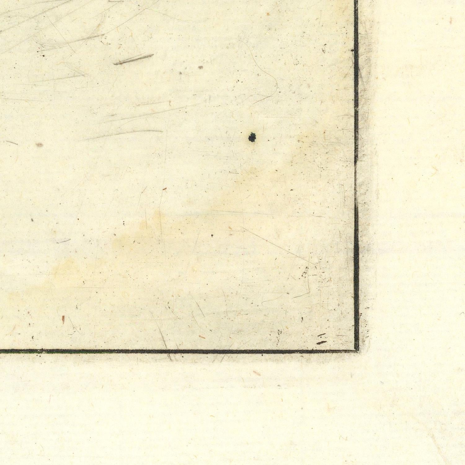 Corner of a textured beige paper with a black border