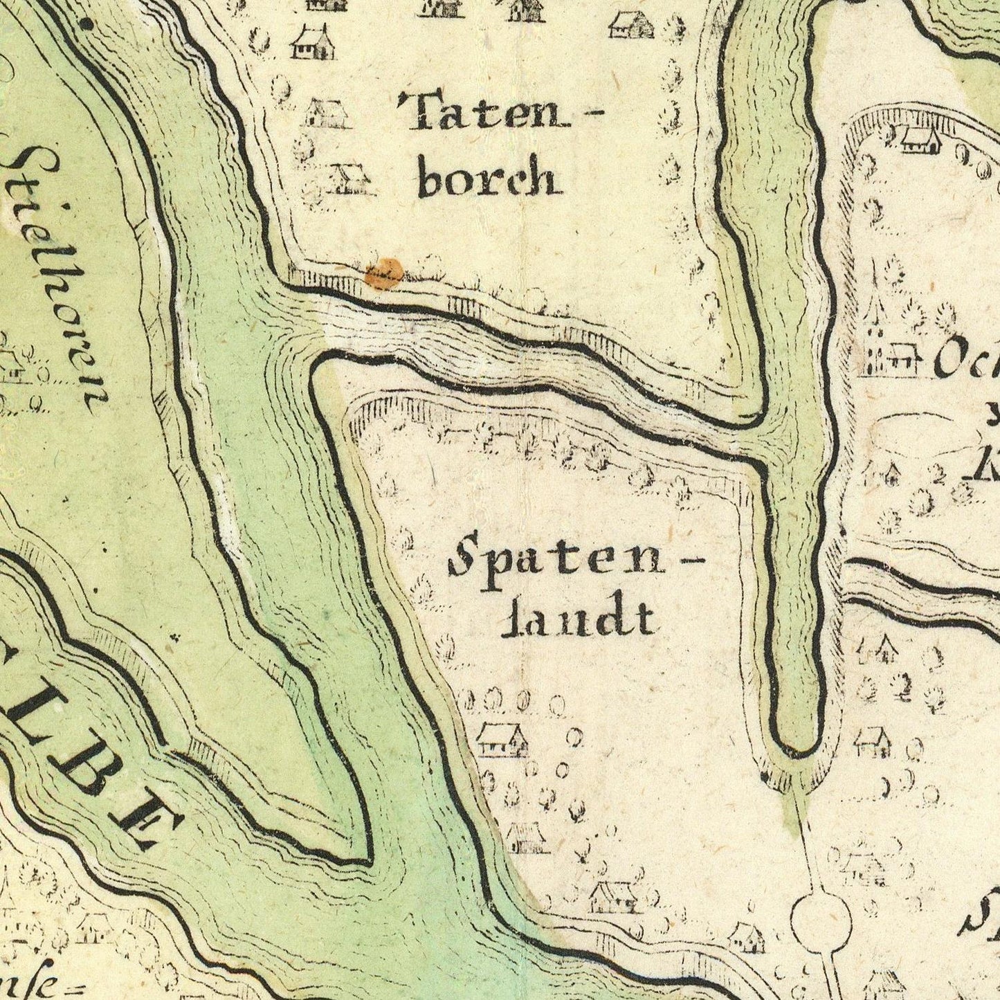 detail of the map from the centre 
