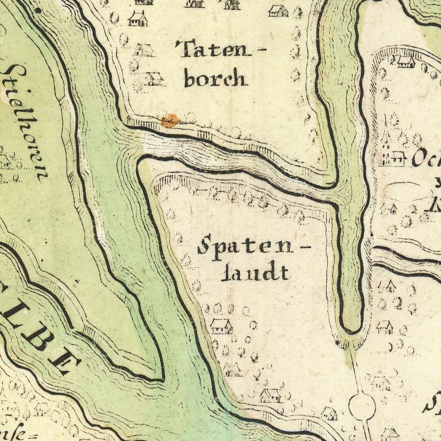 detail of the map from the centre 
