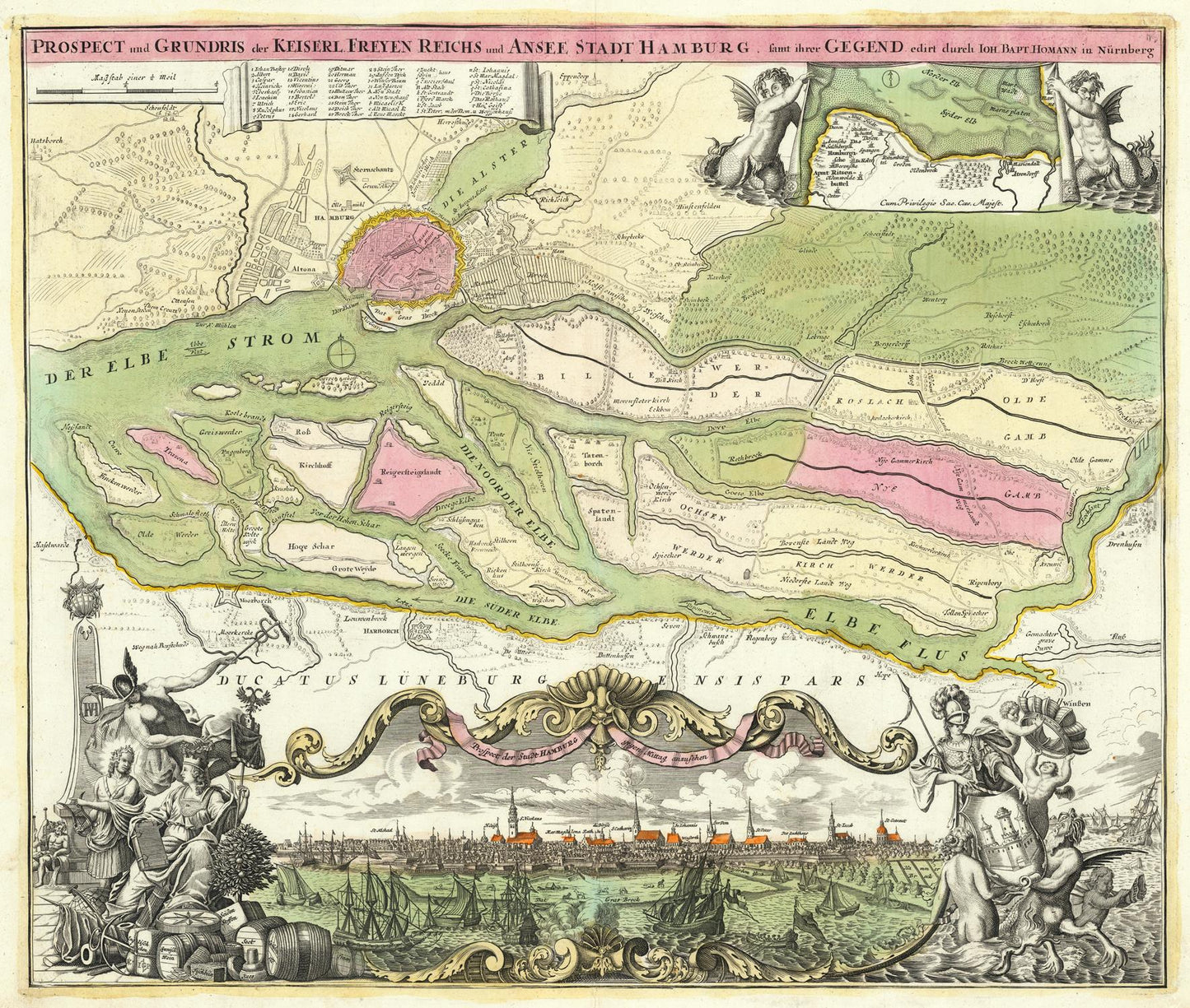 presentation of the map reproduction without a frame
