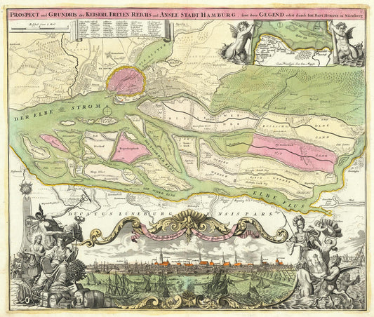 presentation of the map reproduction without a frame
