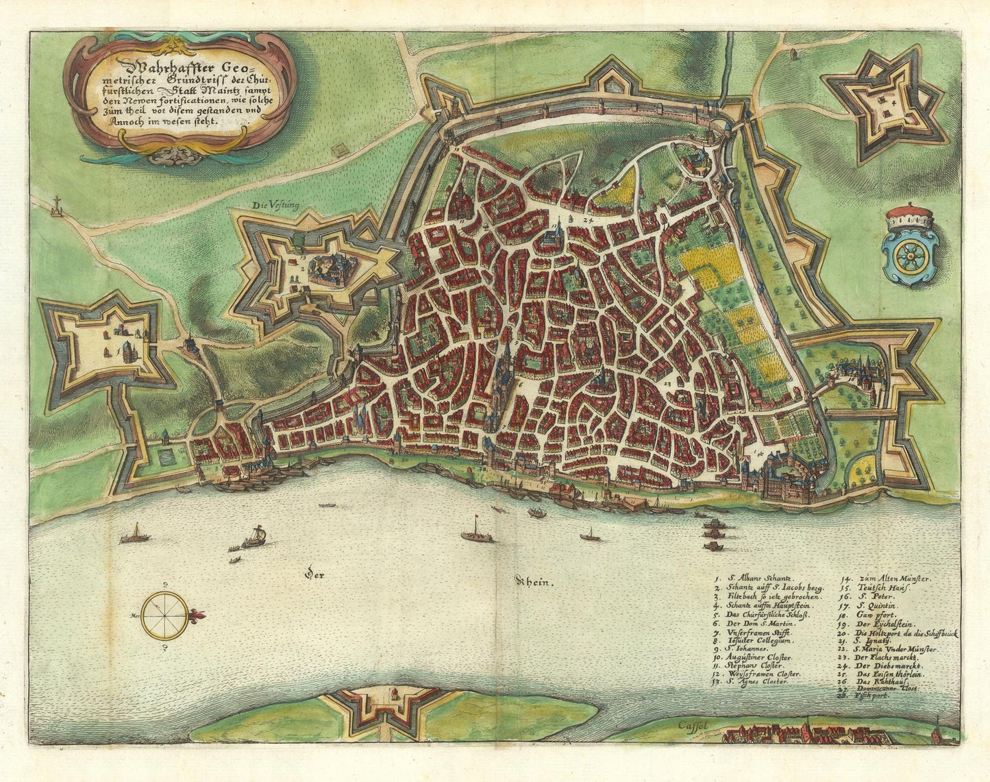 presentation of the map reproduction without a frame
