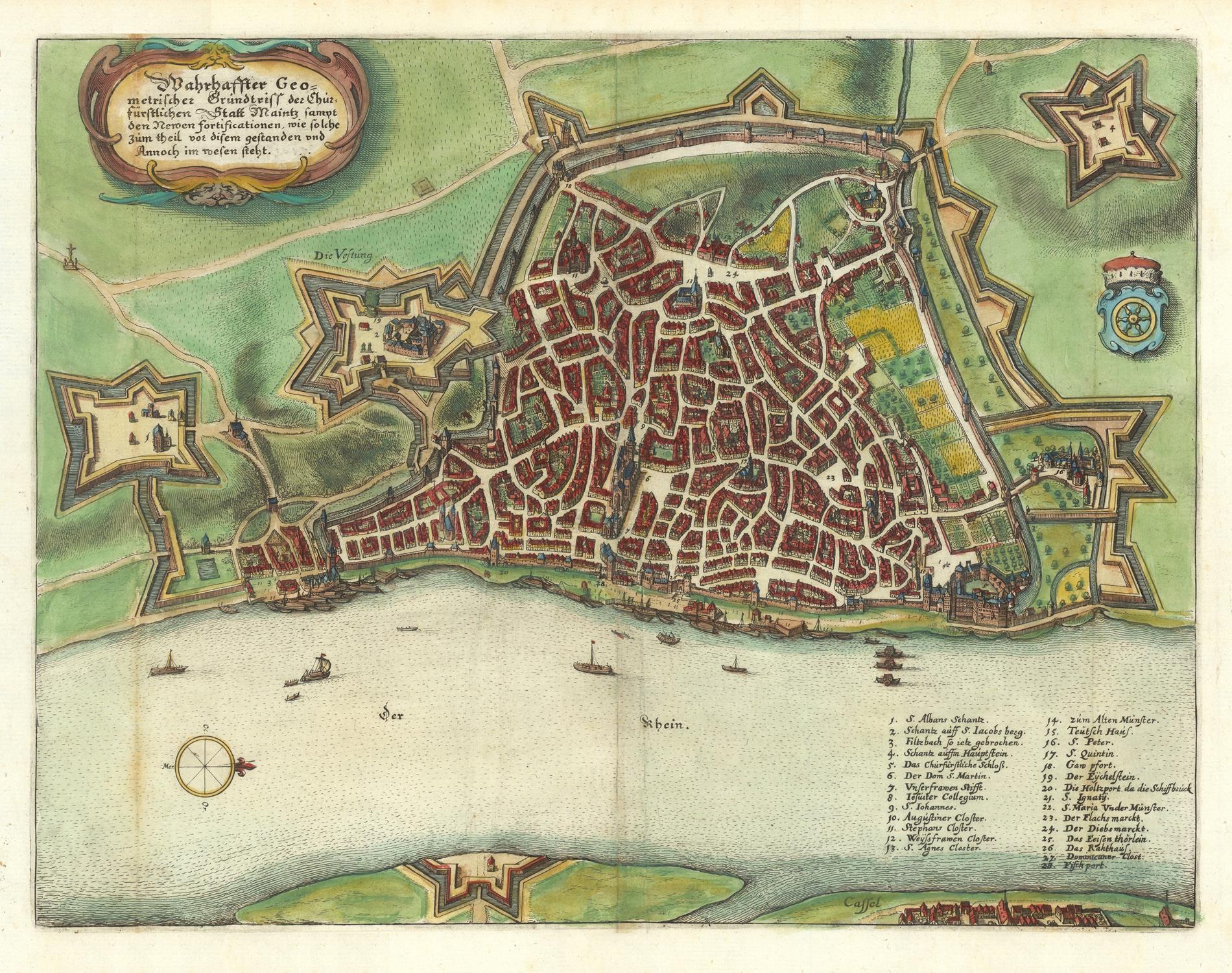 presentation of the map reproduction without a frame
