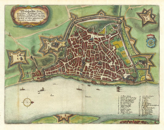 presentation of the map reproduction without a frame
