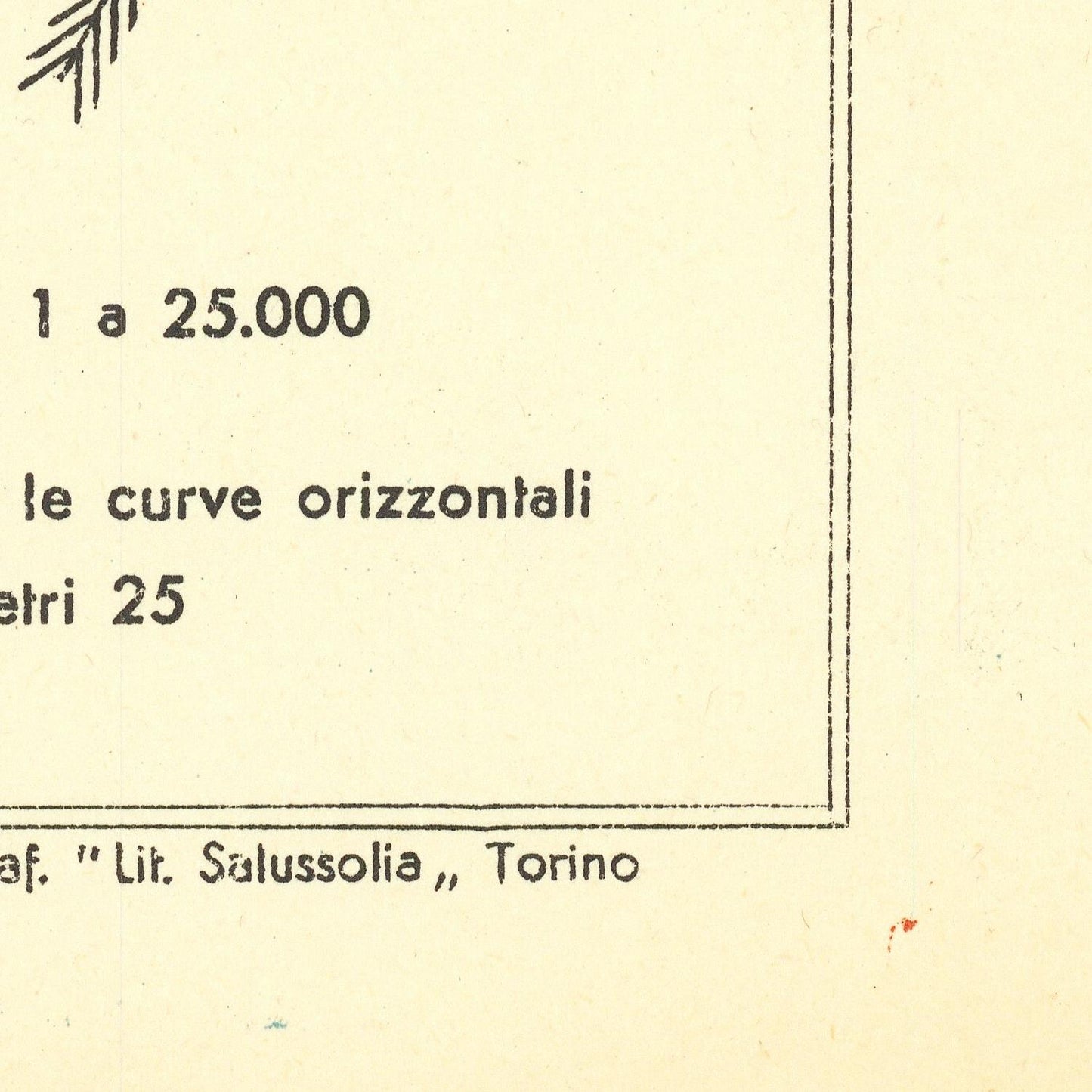 A close-up of a cream-colored printed page with black text and a thin border line. Visible text includes '1 a 25.