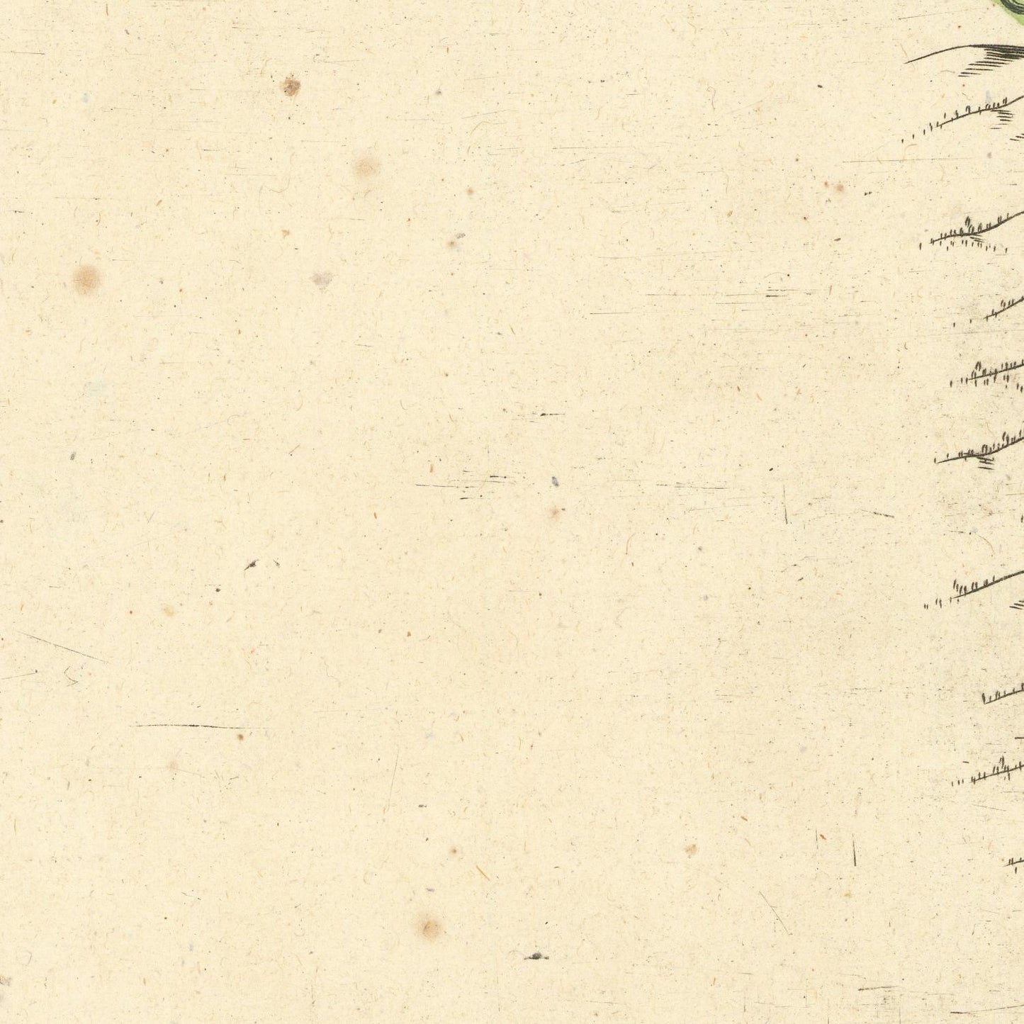 Vintage beige paper with handwritten black ink text along the right edge and a few small brown specks.
