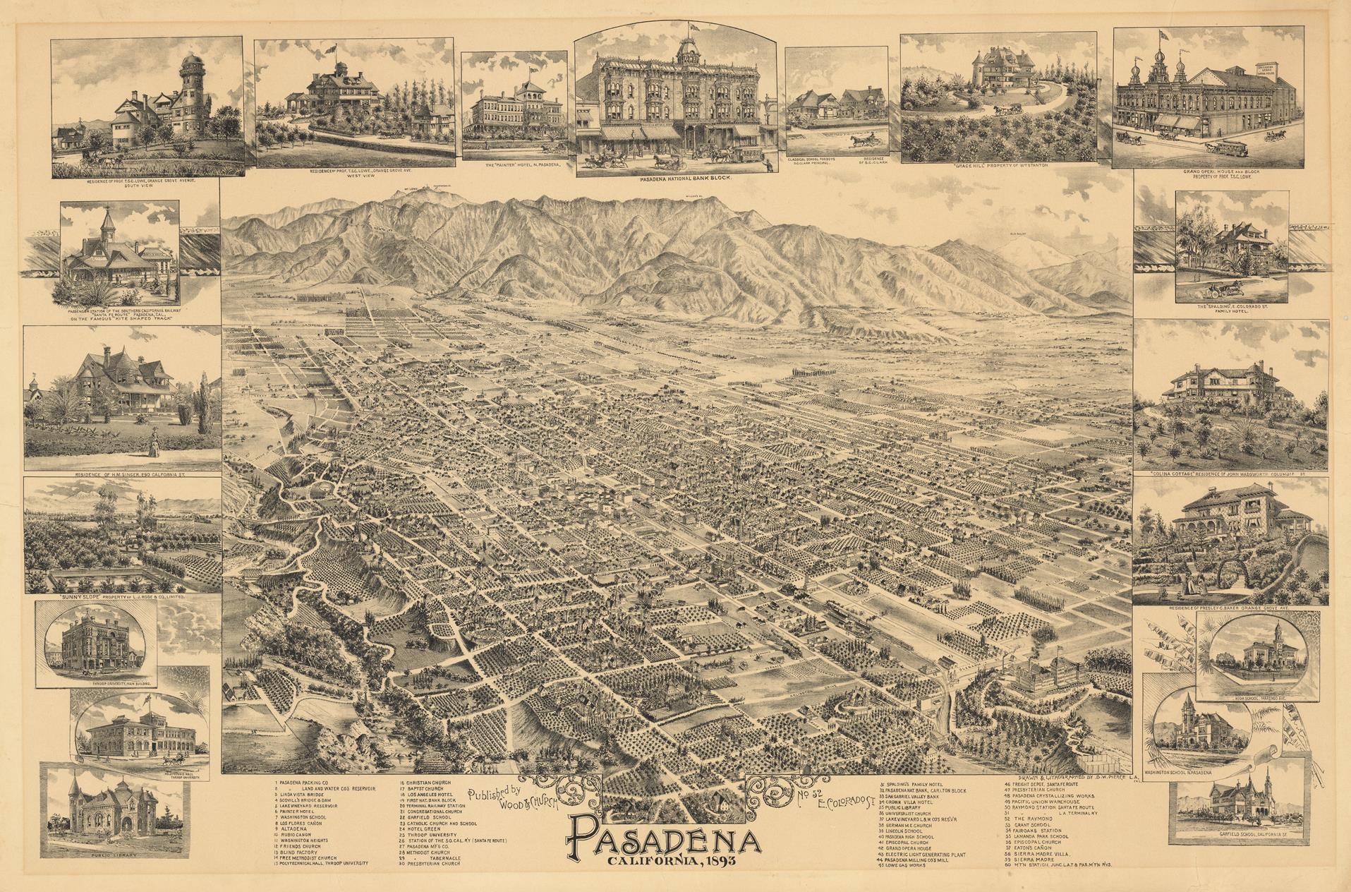 presentation of the map reproduction without a frame
