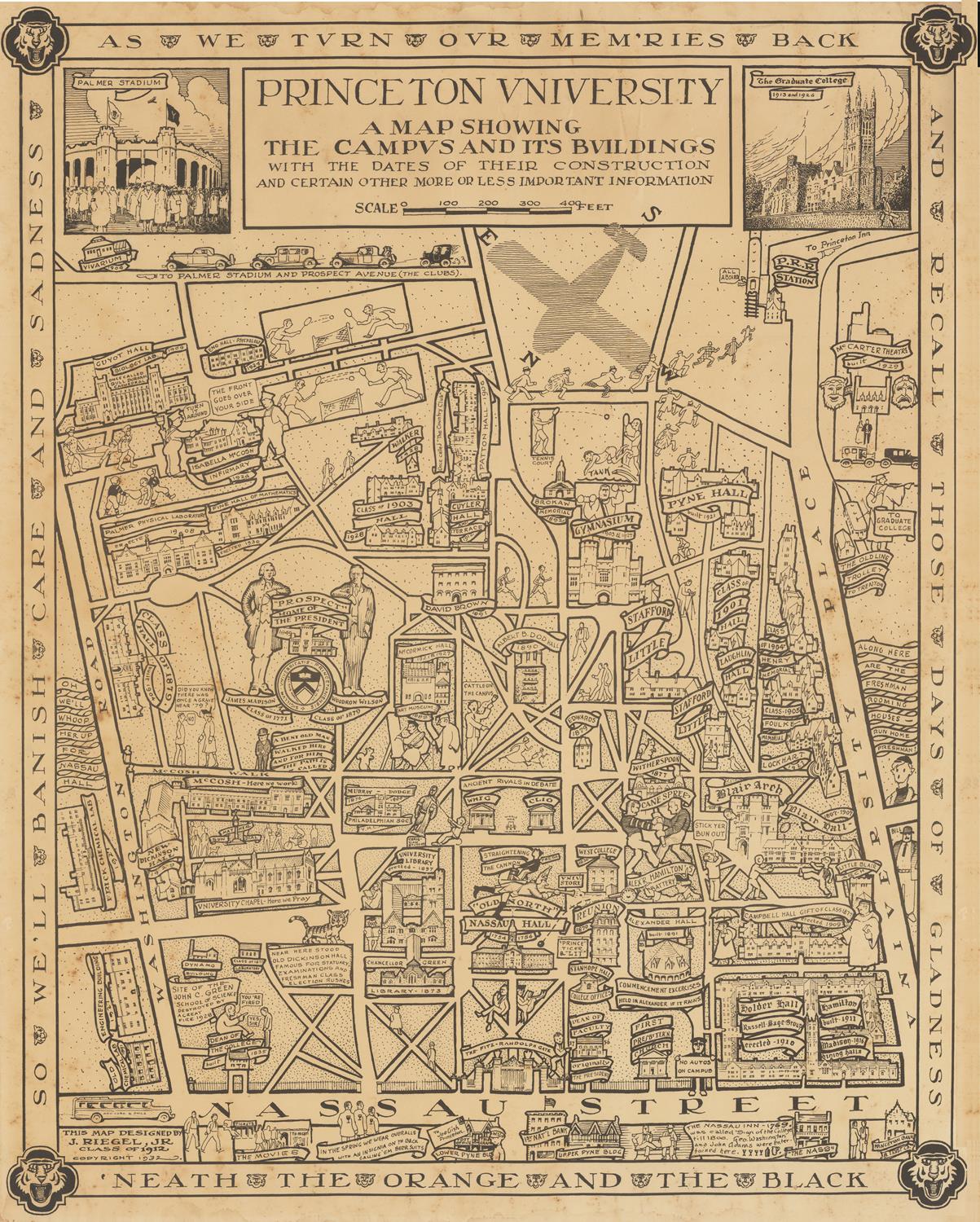 presentation of the map reproduction without a frame
