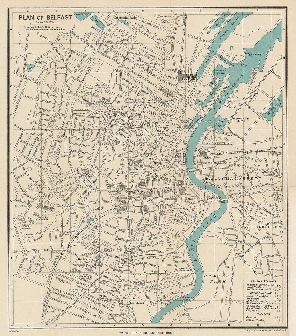 presentation of the map reproduction without a frame
