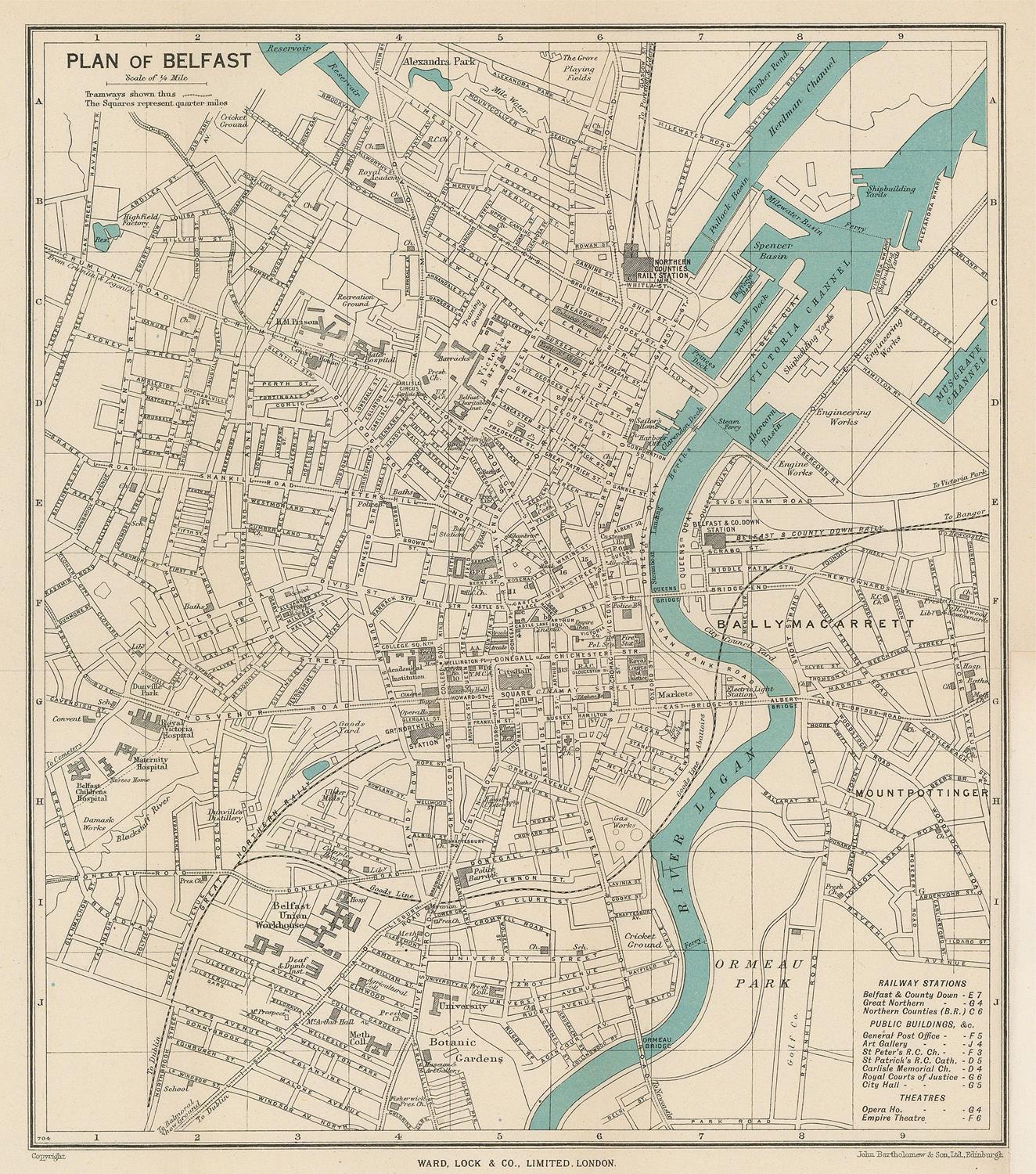 presentation of the map reproduction without a frame
