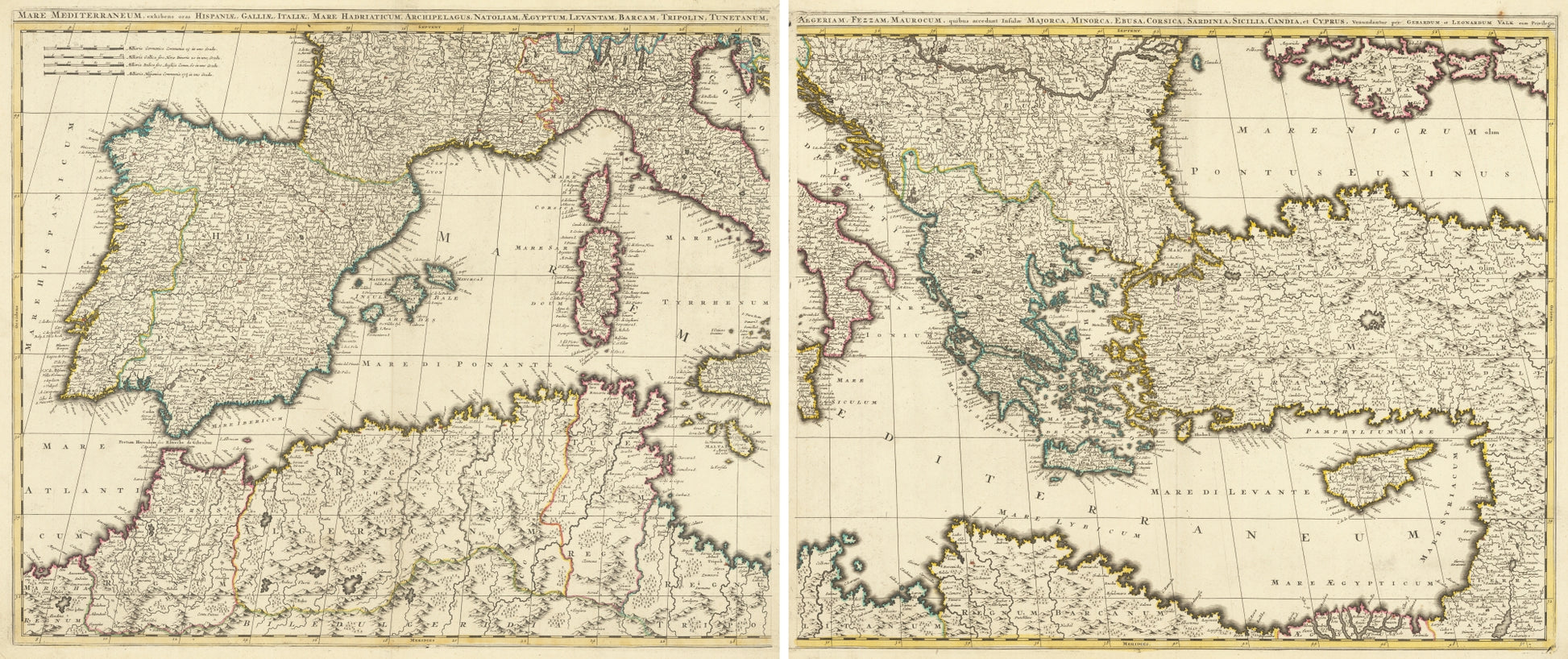 presentation of the map reproduction without a frame
