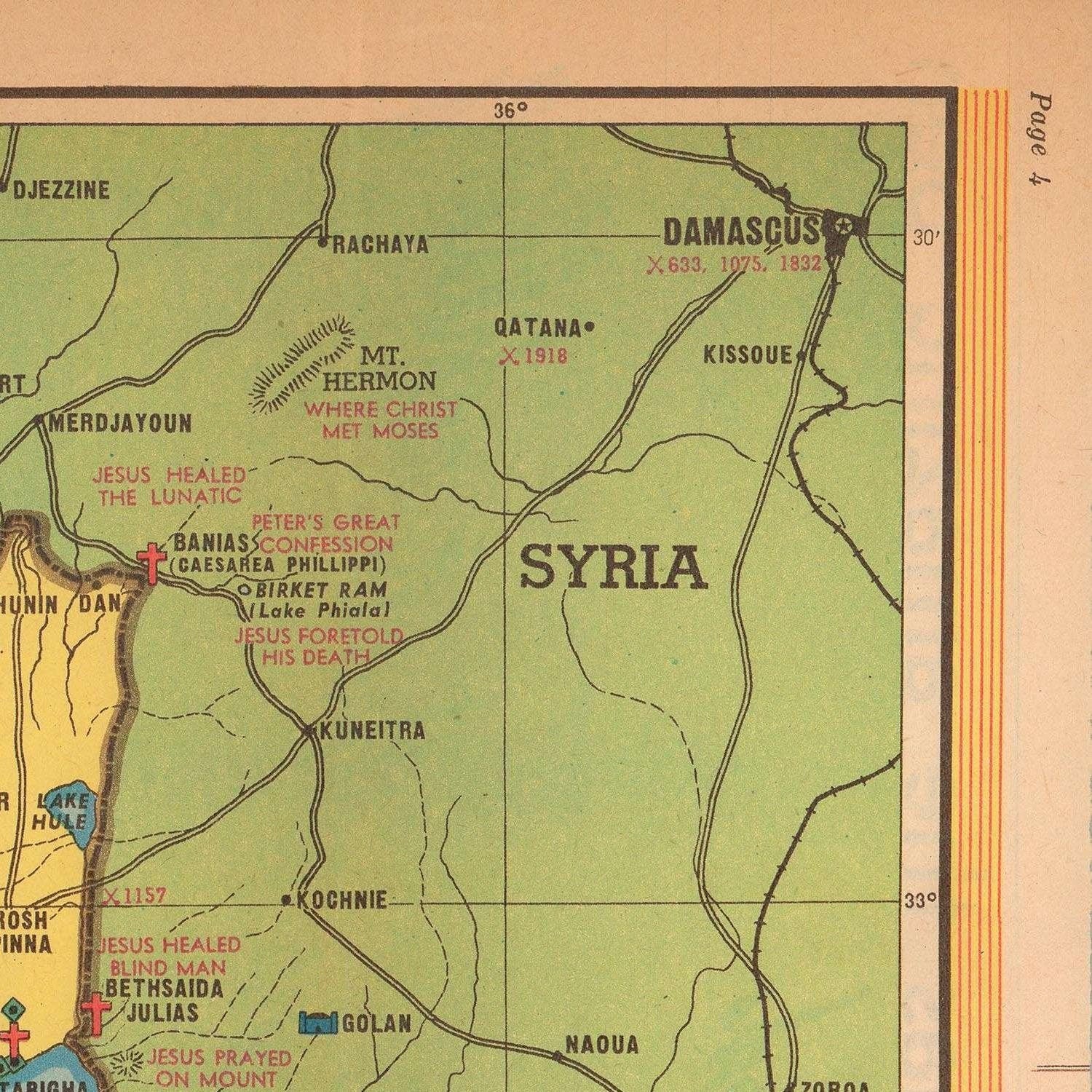 detail of the map from the bottom left corner