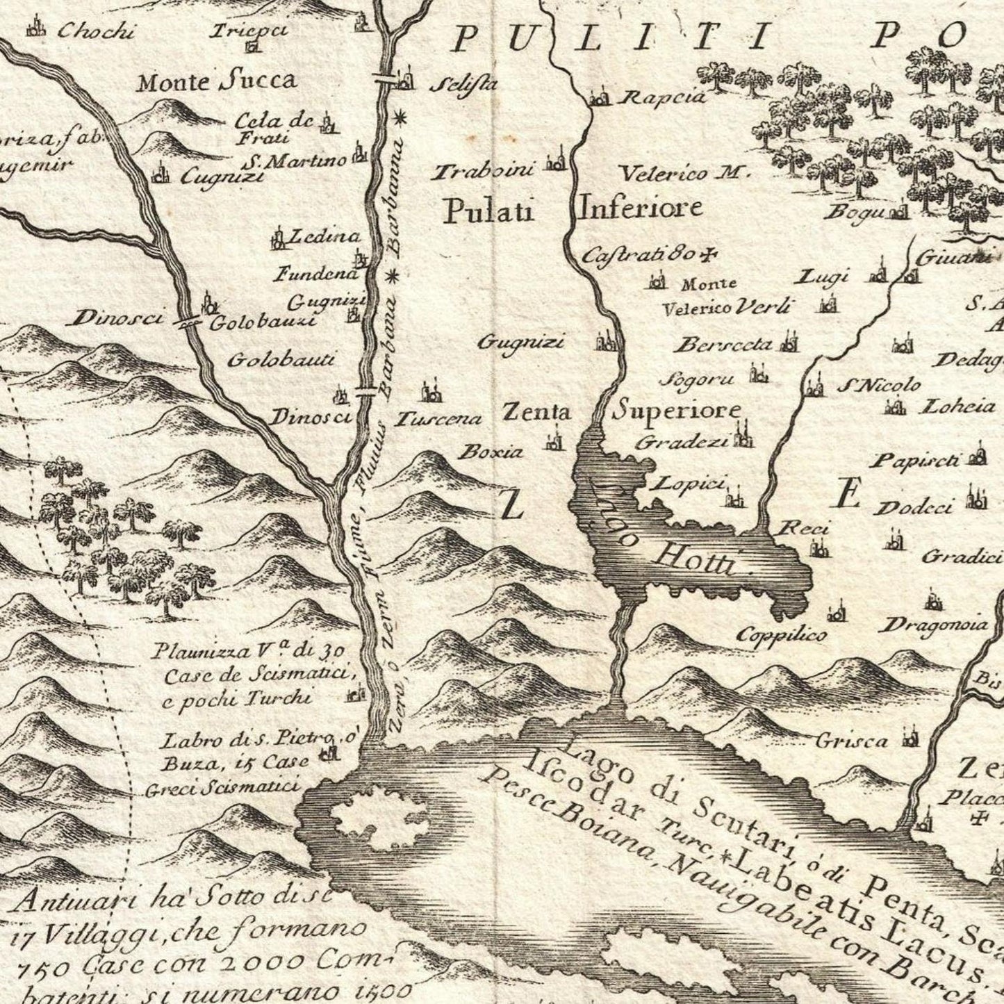 detail of the map from the centre 
