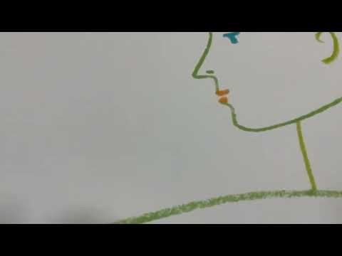 video presentation of the crayon drawing