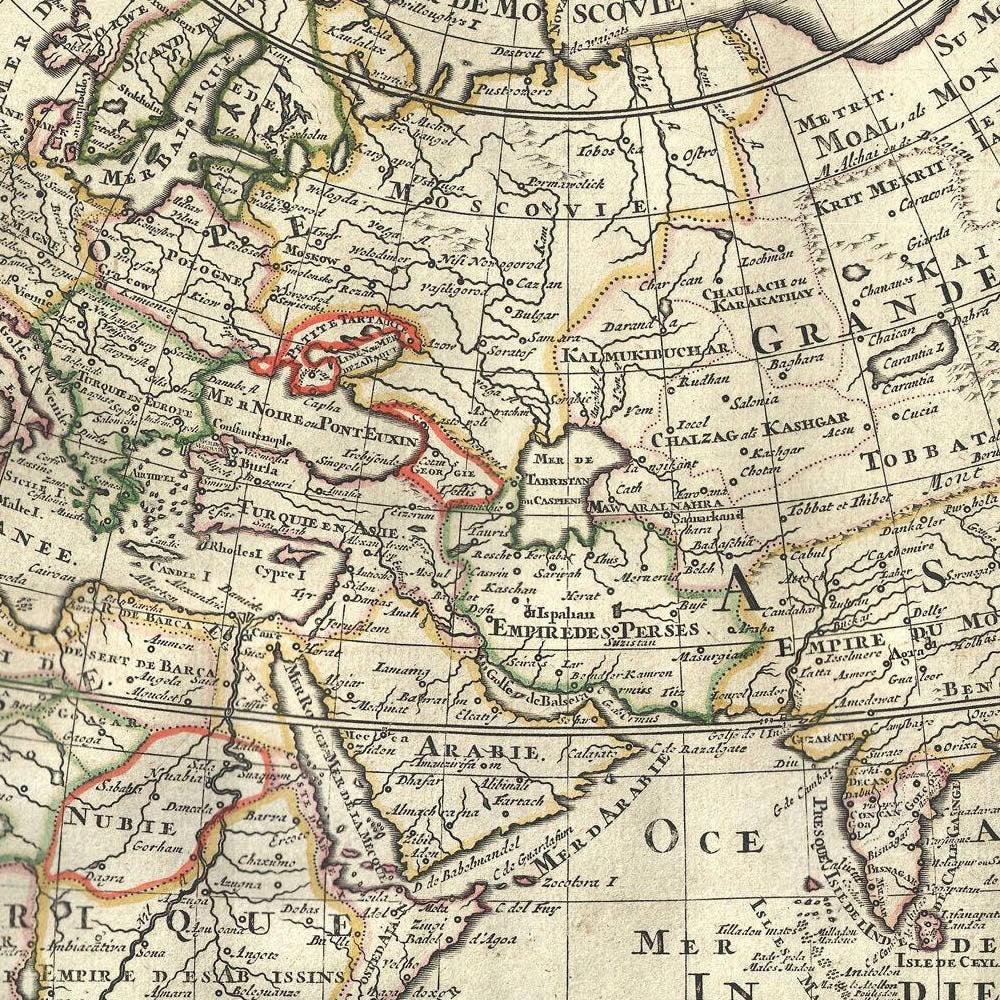 detail of the map from the top left corner