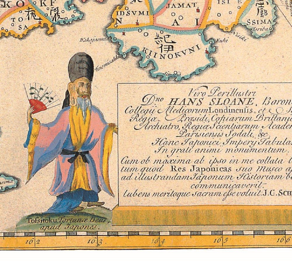 detail of the map from the bottom left corner