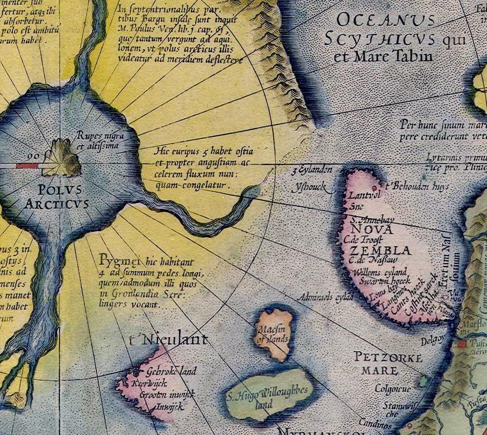 detail of the map from the centre left