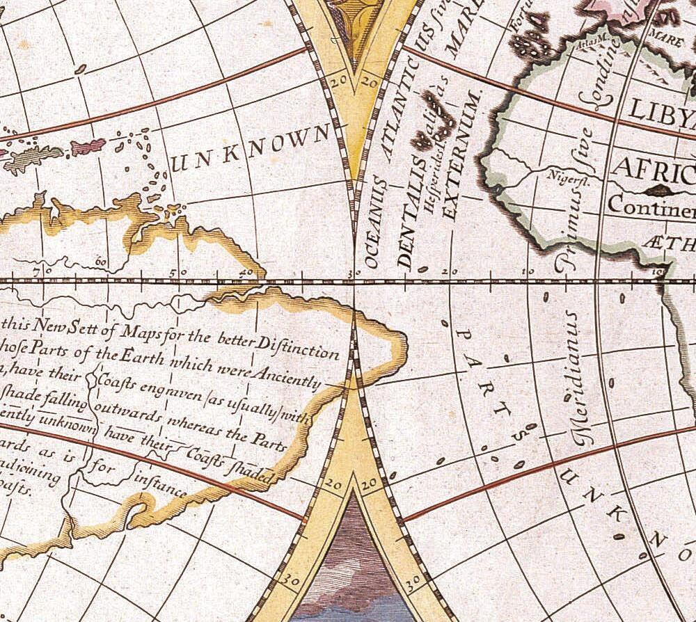 detail of the map from the centre 