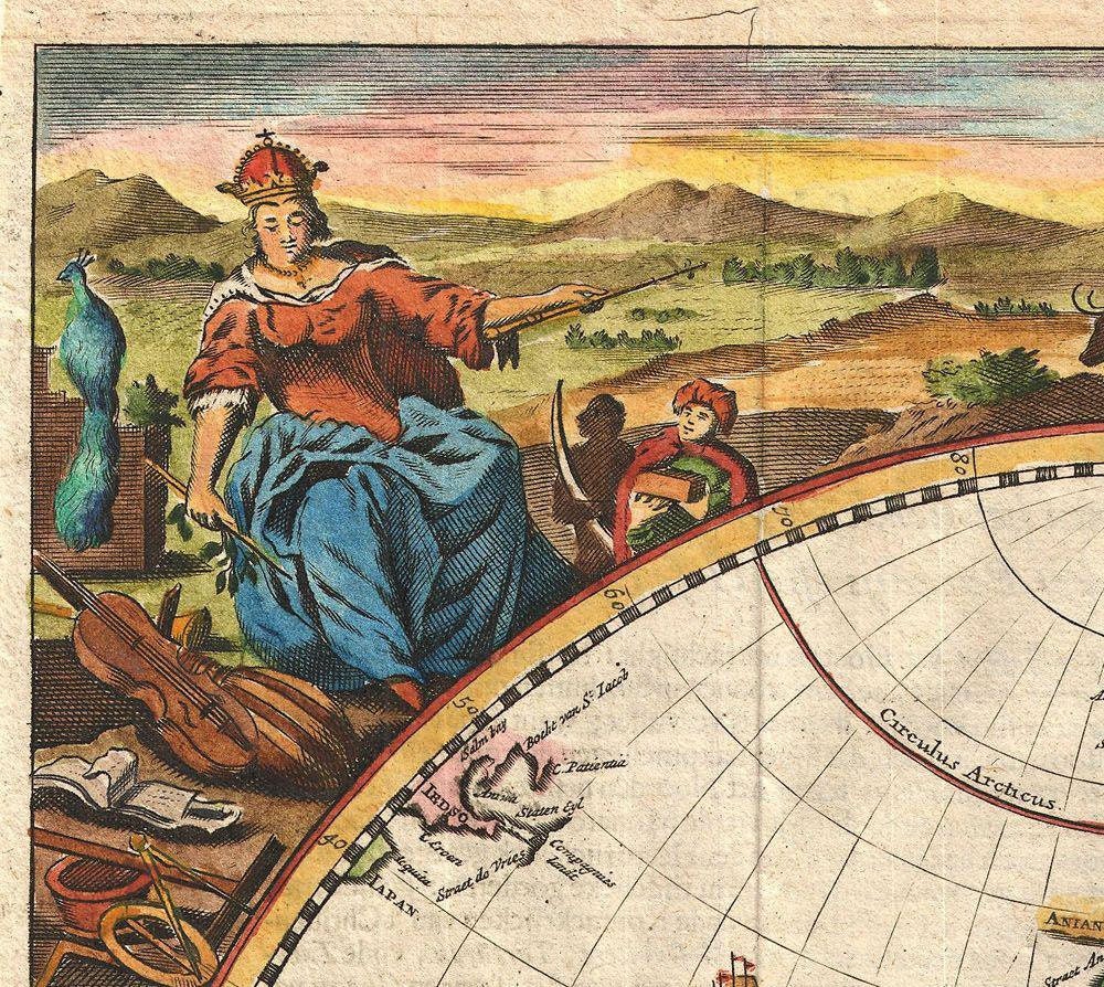 detail of the map from the top left corner