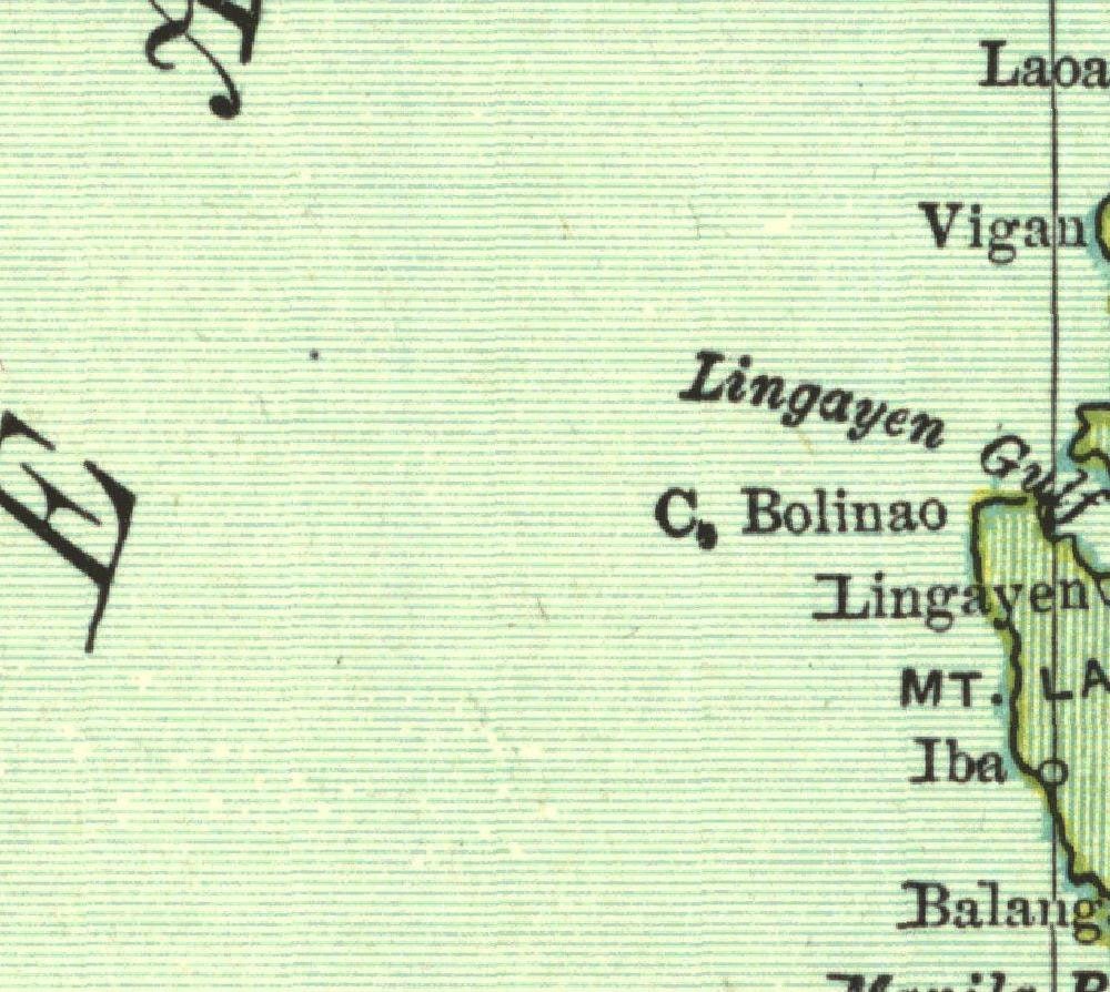 detail of the map from the centre 