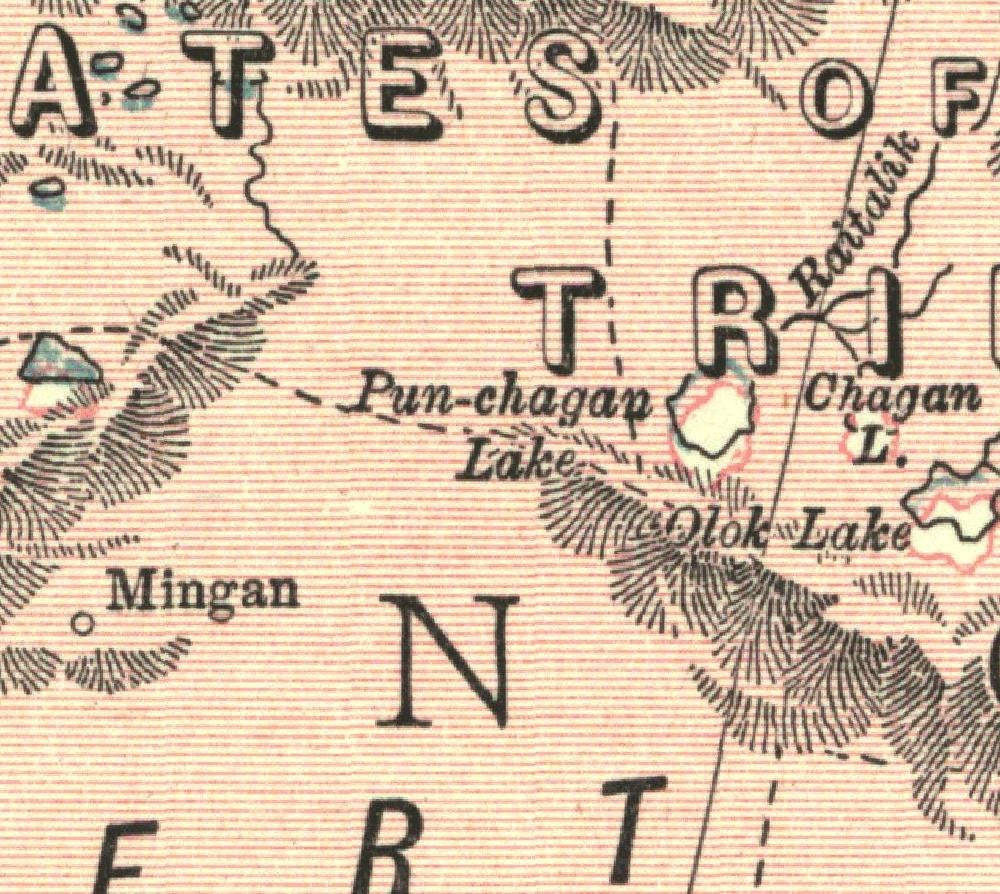 detail of the map from the centre left