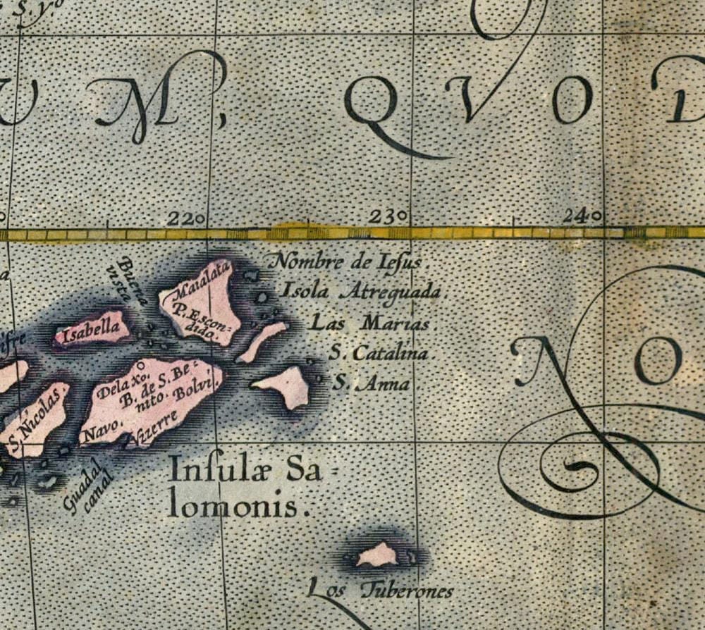 detail of the map from the centre 