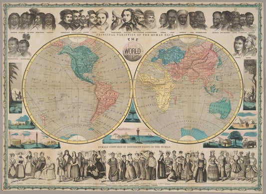 presentation of the map reproduction without a frame