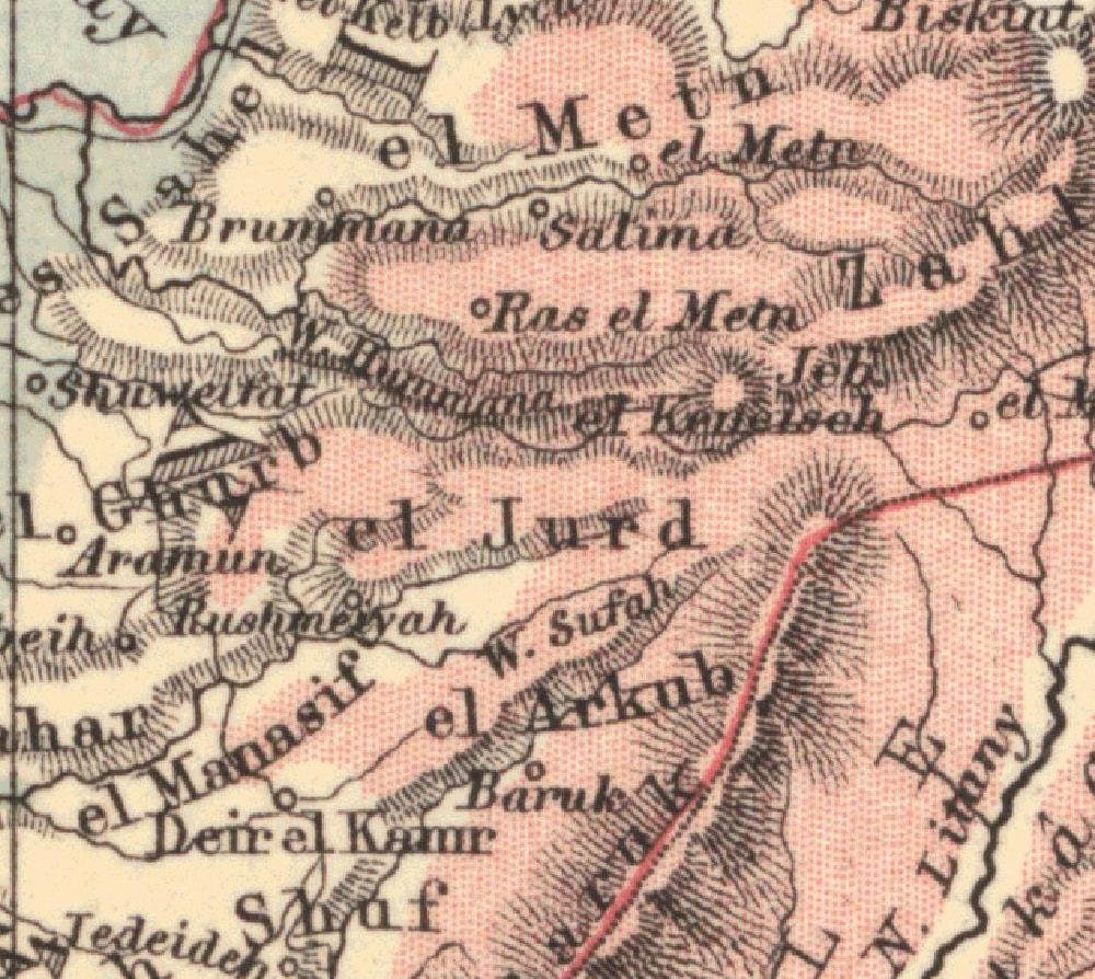 detail of the map from the centre 