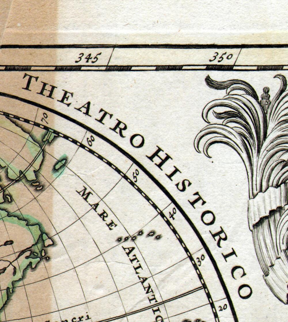 detail of the map from the bottom right corner