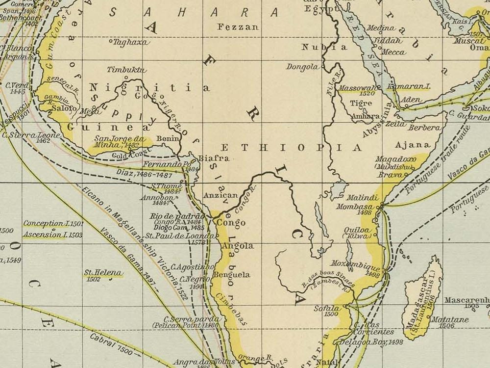 detail of the map from the centre 