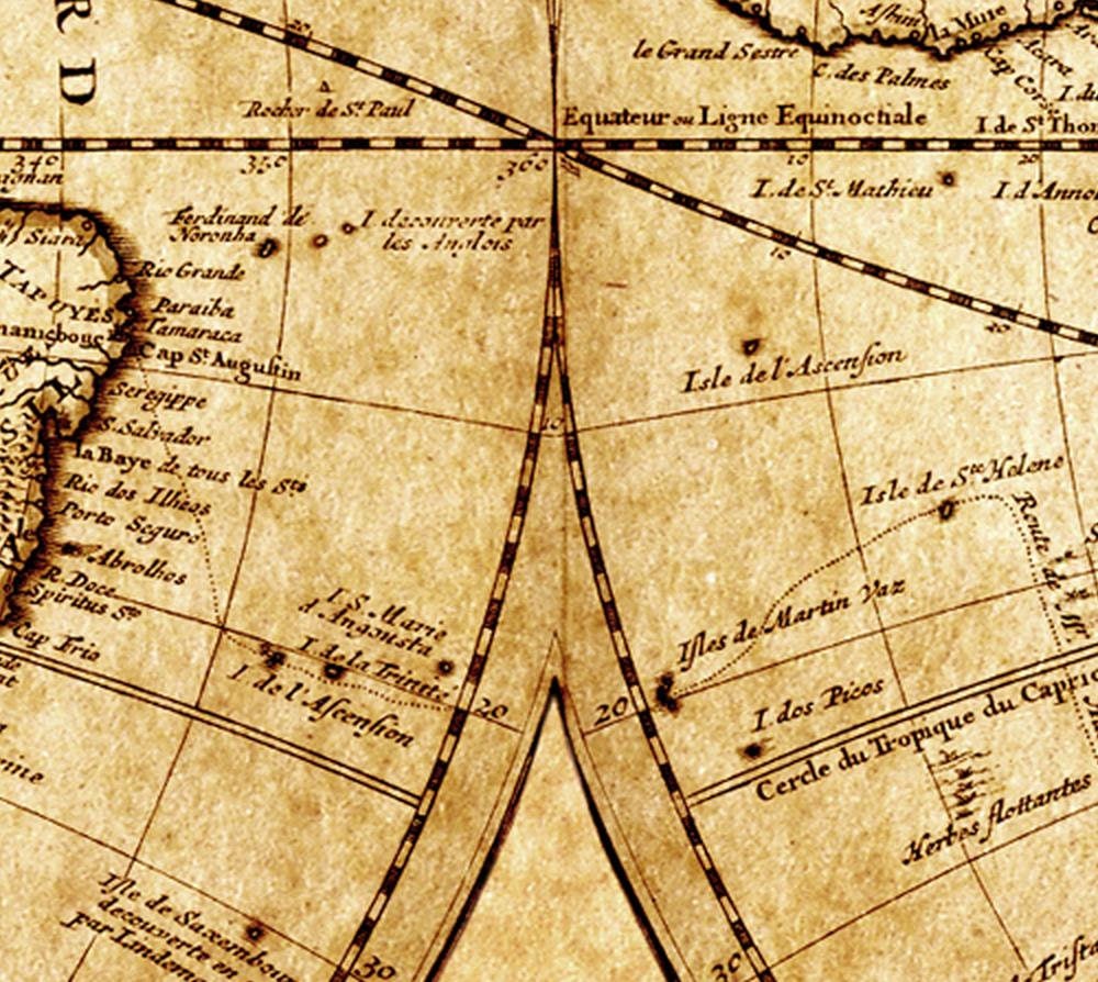 detail of the map from the centre left