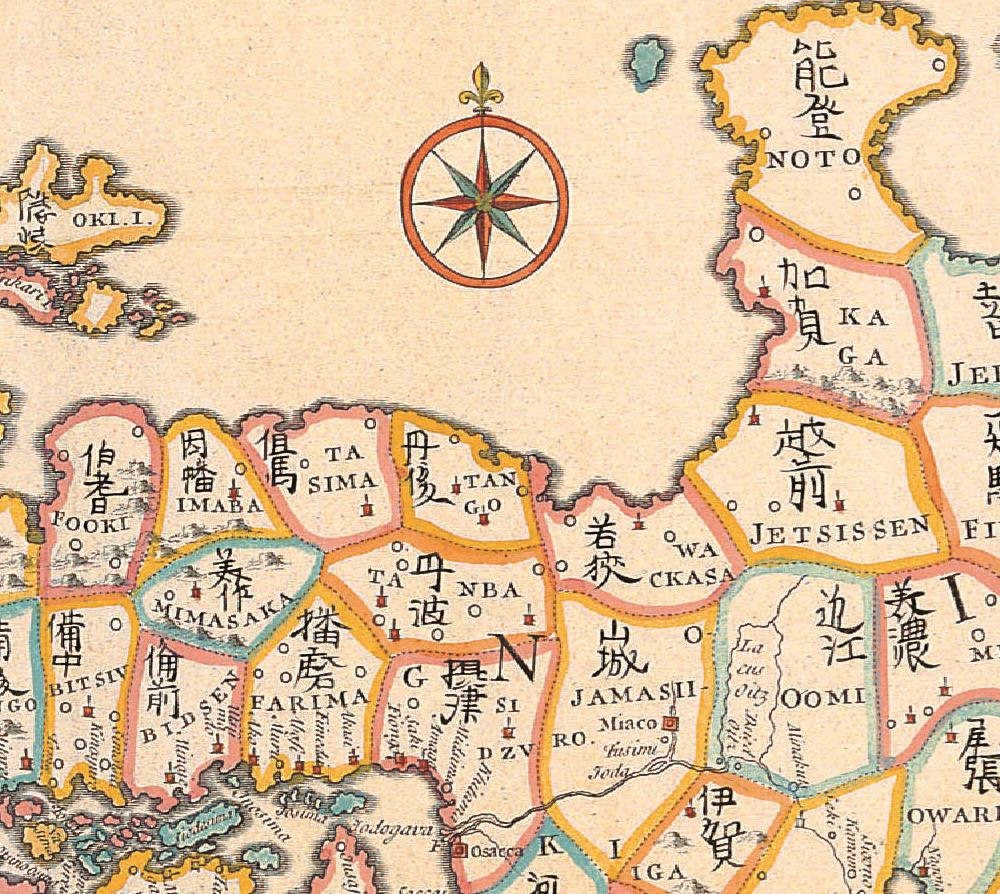 detail of the map from the centre 