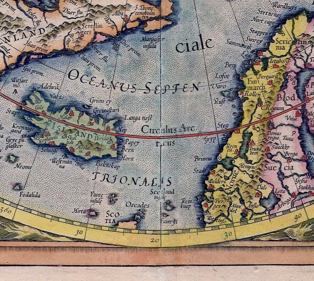 detail of the map from the top left corner