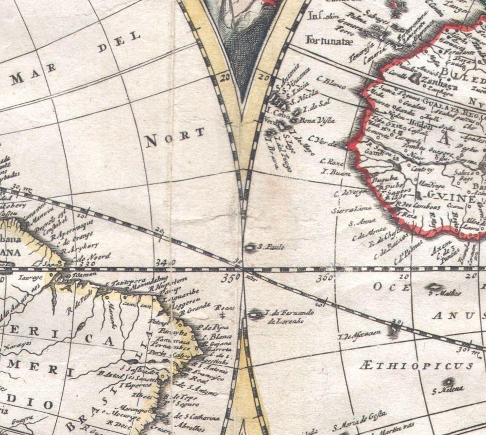 detail of the map from the centre 