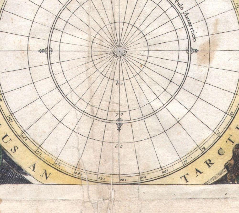 detail of the map from the bottom left corner