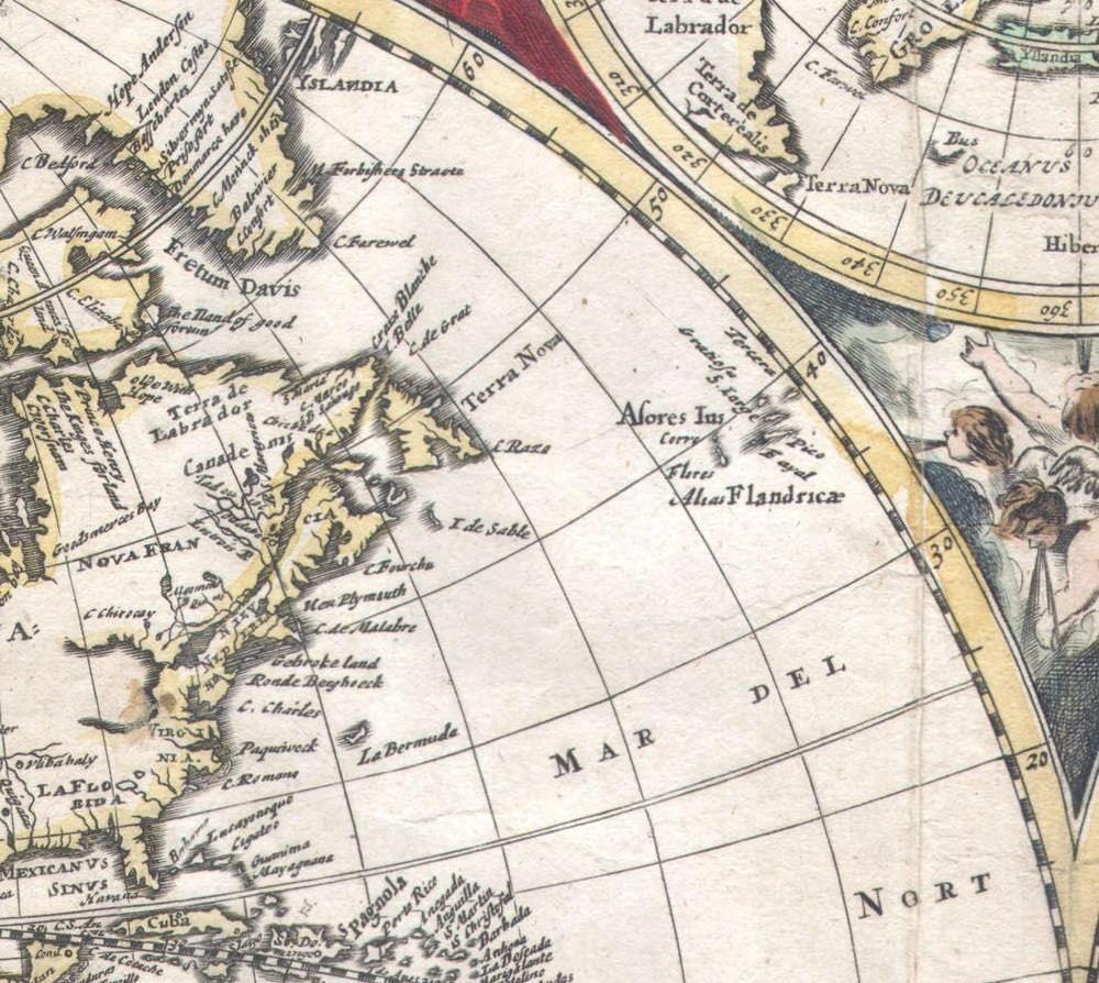 detail of the map from the centre left