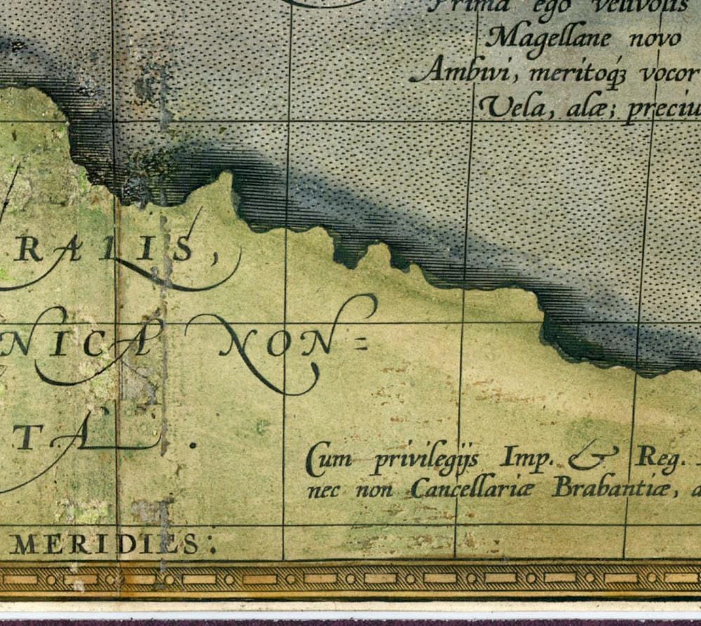 detail of the map from the top right corner