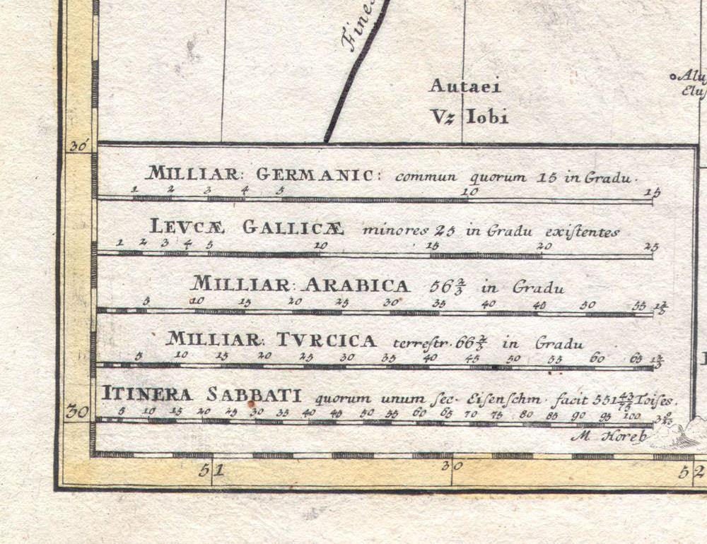 detail of the map from the bottom left corner