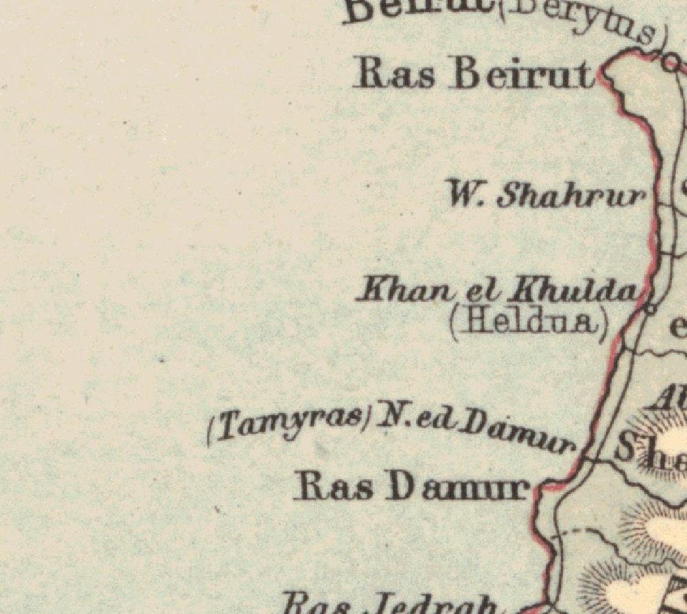 detail of the map from the top left corner