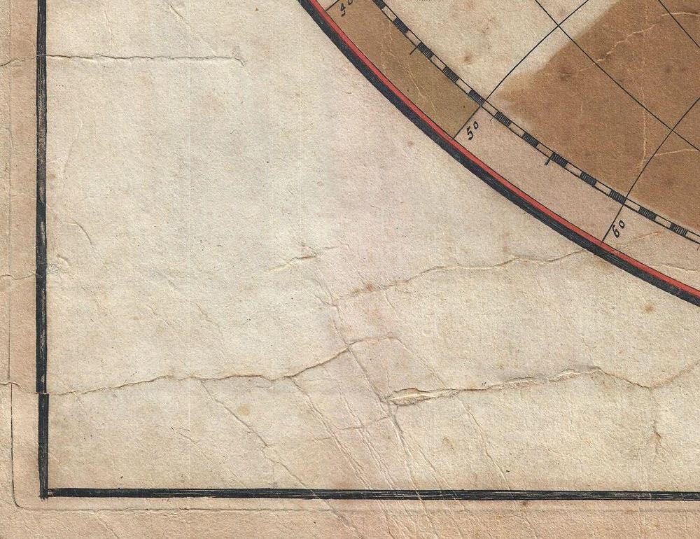 detail of the map from the bottom left corner